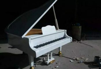 大型商場(chǎng)鋼琴雕塑 仿真景觀擺件 鏡面雕塑