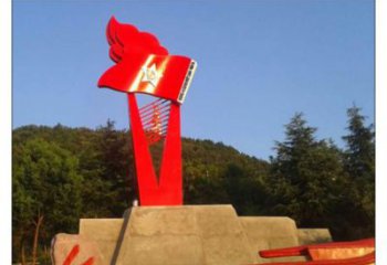 戶外國旗雕塑，戶外革命雕塑，烤漆工藝