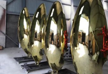 公園雞蛋雕塑 鏡面公園擺件 景觀雕塑