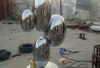 啞光雞蛋雕塑 拉絲景觀小品 步行街雕塑