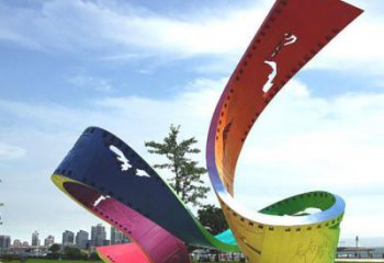 酒店飄帶雕塑 景觀美陳小品 現代雕塑