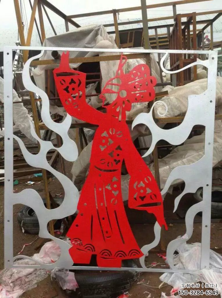 博物館臉譜雕塑 電鍍現(xiàn)代小品 公園雕塑