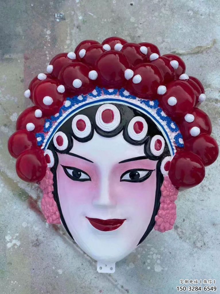 鍍金臉譜雕塑 鑄造公園擺件 水景雕塑