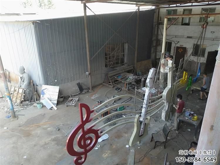 公園音符雕塑 創(chuàng)意企業(yè)擺件 美陳雕塑