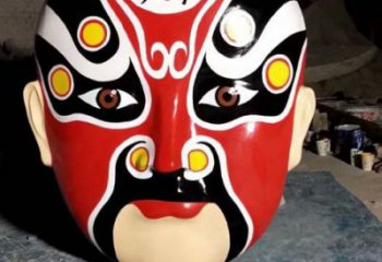 大型臉譜雕塑 鍛造發光小品 房地產雕塑