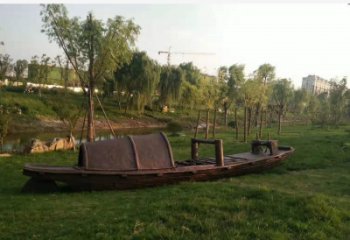 鏤空船艇雕塑 噴水園林小品 住宅小區(qū)雕塑