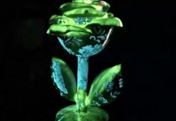 酒店玫瑰雕塑 景觀美陳花朵雕塑 現代雕塑