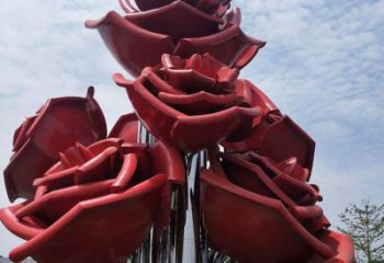 室內玫瑰雕塑 仿真景觀擺件 大型雕塑