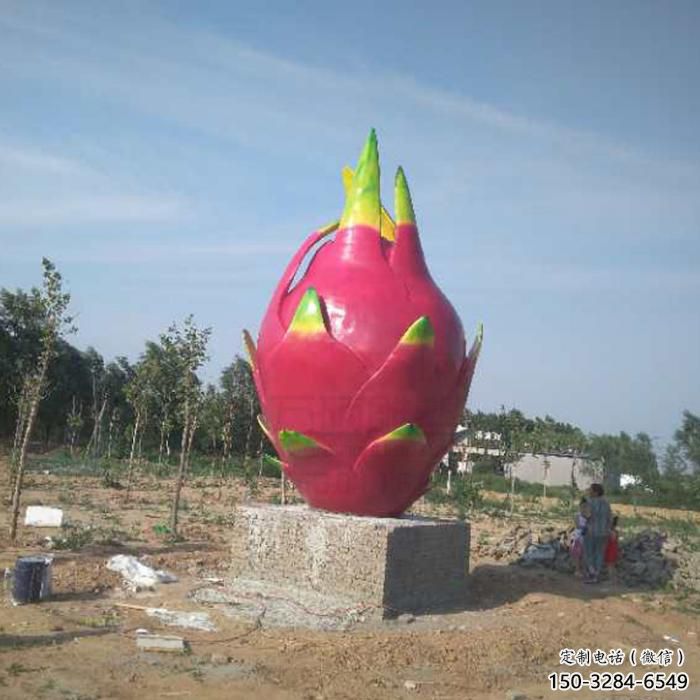 城市火龍果雕塑 風景區彩繪雕塑 抽象擺件