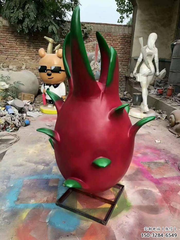 店門口火龍果雕塑 創意景觀雕塑 仿真擺件