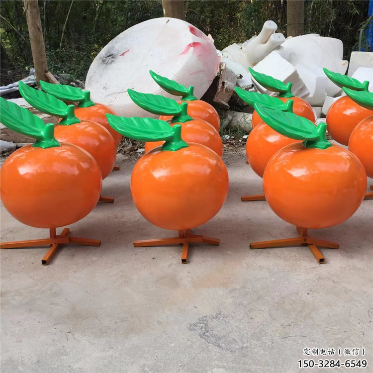 仿古橙子雕塑 庭院彩繪雕塑 田間小品