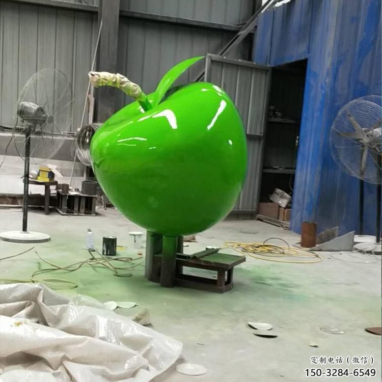 酒店蘋果雕塑 景觀美陳果蔬雕塑 現(xiàn)代水果雕塑