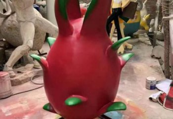 鏤空火龍果雕塑 廣場水果雕塑 門口小品