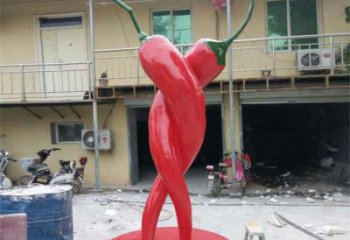 抽象辣椒雕塑 店門口彩繪雕塑 步行街?jǐn)[件