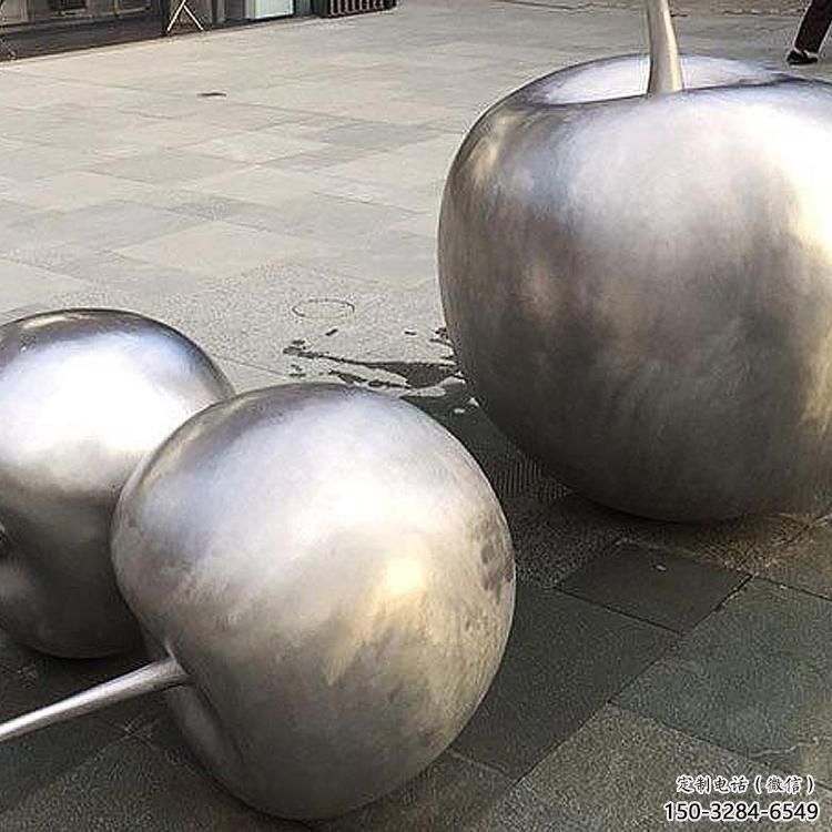 景觀櫻桃雕塑 烤漆大型水果雕塑 酒店雕塑