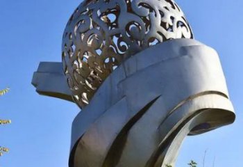 鏤空雪梨雕塑 廣場水果雕塑 門口小品