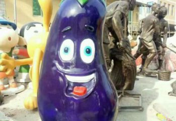 仿真茄子雕塑 酒店公園雕塑 風景區(qū)擺件