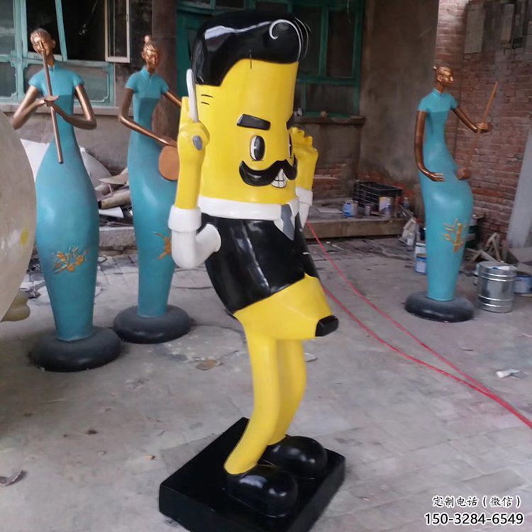 城市香蕉雕塑 風(fēng)景區(qū)彩繪雕塑 抽象擺件