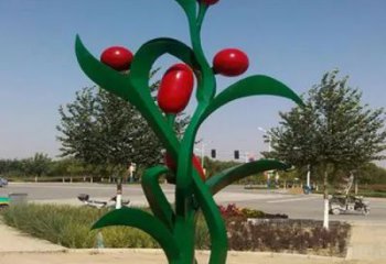 大型紅棗雕塑 步行街瓜果雕塑 仿真擺件