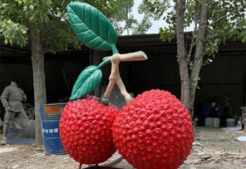 廣場荔枝雕塑 抽象景觀水果雕塑 烤漆雕塑