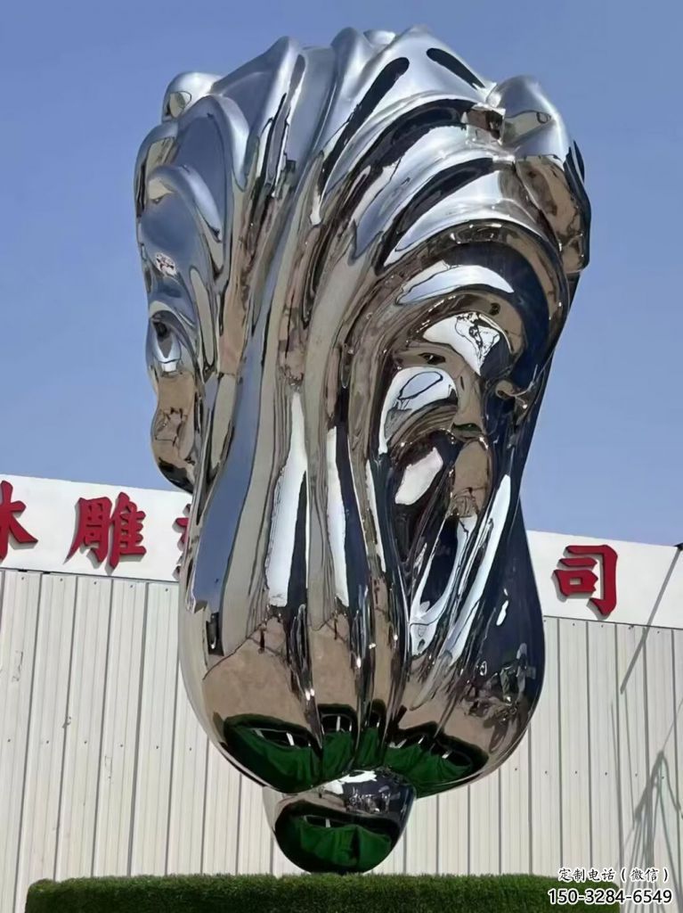 步行街大白菜雕塑 游樂場景觀果蔬雕塑 鑄造蔬菜雕塑
