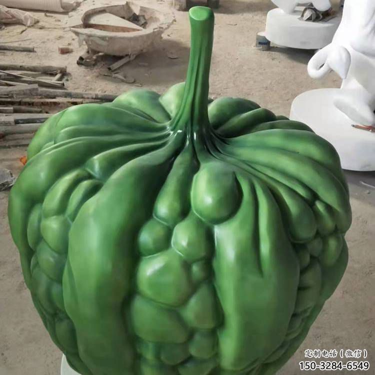 農村苦瓜雕塑 抽象藝術蔬菜雕塑 烤漆瓜果雕塑