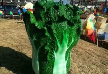 彩繪大白菜雕塑 仿真雕塑 步行街擺件