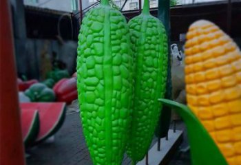 房地產黃瓜雕塑 現代景觀瓜果雕塑 幾何果蔬雕塑
