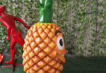 城市菠蘿雕塑 風景區彩繪雕塑 抽象擺件