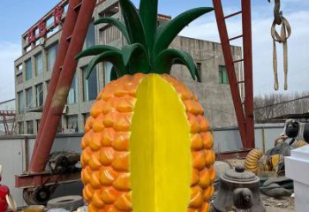 仿真菠蘿雕塑 店門口園林雕塑 果蔬小品