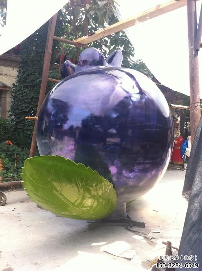 庭院藍(lán)莓雕塑 城市古銅色雕塑 水果小品