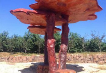 別墅區靈芝雕塑 大型別墅區植物雕塑 仿真果蔬雕塑