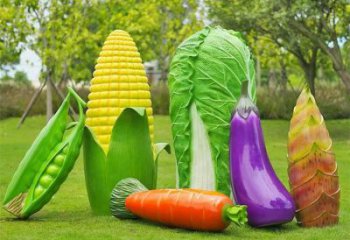 大型豆角雕塑 歐式步行街蔬菜雕塑 彩繪果蔬雕塑