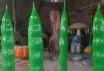 商業街豆角雕塑 烤漆果蔬雕塑 彩繪蔬菜雕塑