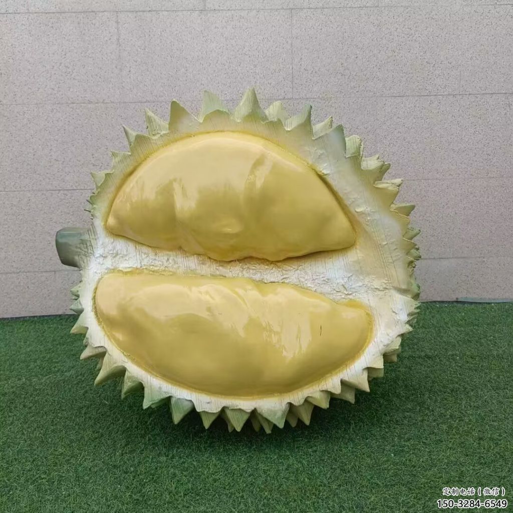 公園榴蓮雕塑 鏡面公園果蔬雕塑 景觀場水果雕塑