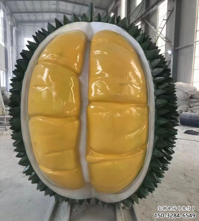 幾何榴蓮雕塑 發光公園果蔬雕塑 大門口水果雕塑