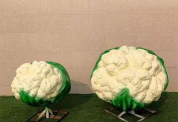 玻璃鋼菜花雕塑 彩繪果蔬雕塑 公園蔬菜雕塑