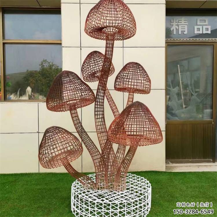 門口蘑菇雕塑 售樓處仿真雕塑 彩繪小品