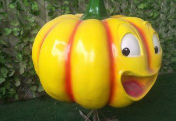 抽象南瓜雕塑 店門口彩繪雕塑 步行街擺件