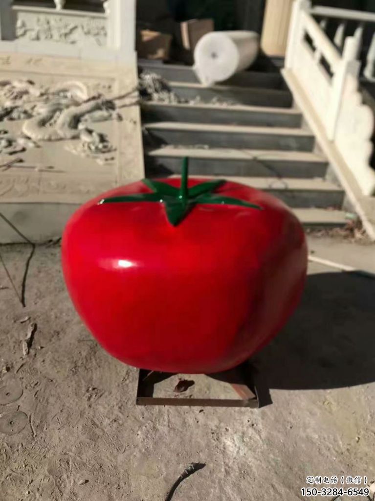 廣場(chǎng)番茄雕塑 公園仿真雕塑 抽象擺件