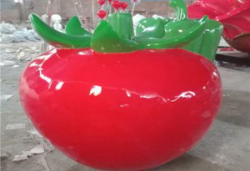 門口西紅柿雕塑 售樓處仿真雕塑 彩繪小品