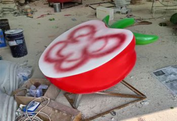 玻璃鋼西紅柿雕塑 烤漆果蔬雕塑 彩繪水果雕塑