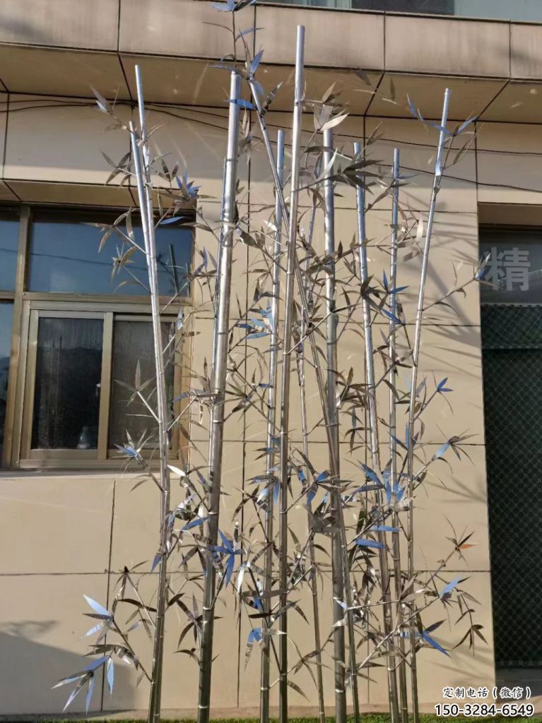 燈光竹子雕塑 懸空餐飲店竹類雕塑 商業(yè)街植物雕塑