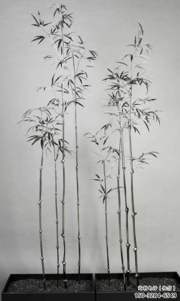 鑄造竹子雕塑 中式村口竹類雕塑 景觀植物雕塑
