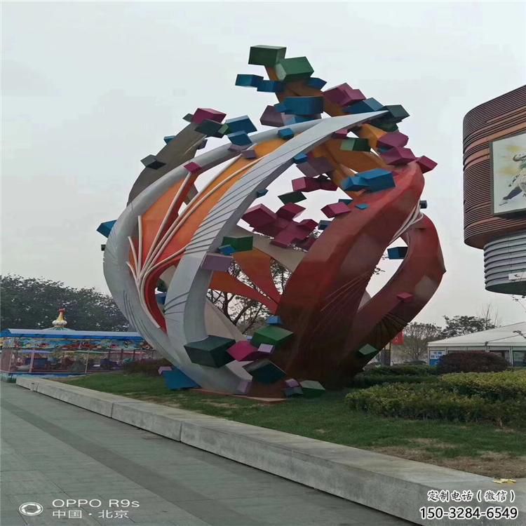 創(chuàng)意樹葉雕塑 啞光植物雕塑 公園花卉雕塑