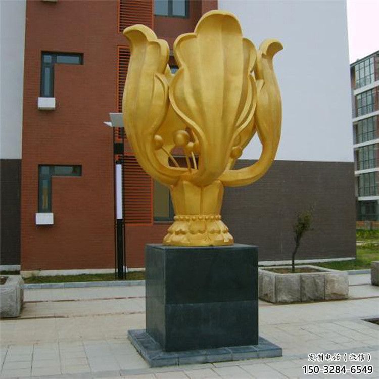 水景紫荊花雕塑 彩繪剪紙花卉雕塑 現(xiàn)代花朵雕塑