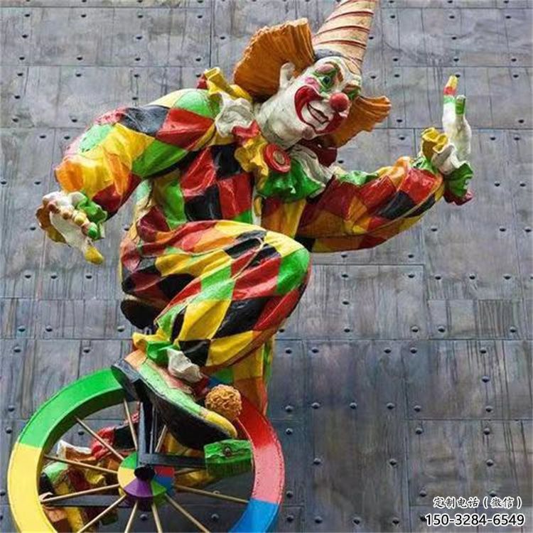 幾何小丑雕塑廠家 庭院民俗雕塑 彩繪擺件