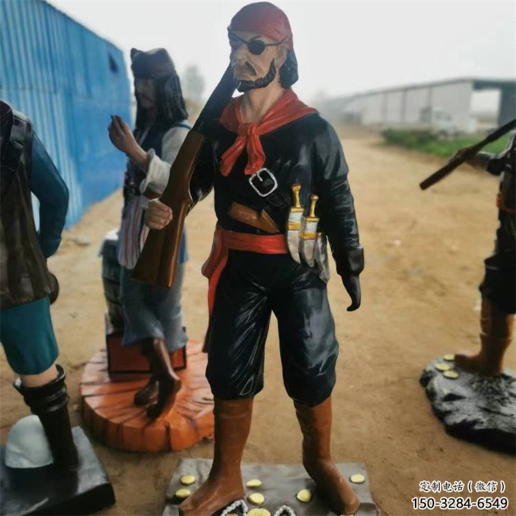 海盜雕塑生產(chǎn)商 景觀美陳卡通雕塑 噴漆動(dòng)漫雕塑