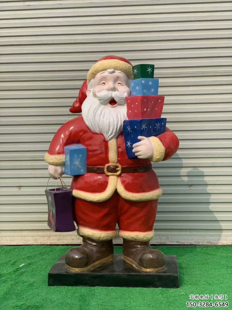 仿古圣誕老人雕塑廠 庭院彩繪雕塑 田間小品