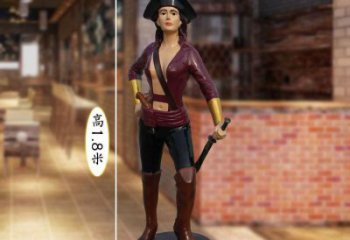 步行街海盜雕塑廠 游樂場卡通雕塑 鑄造動漫雕塑